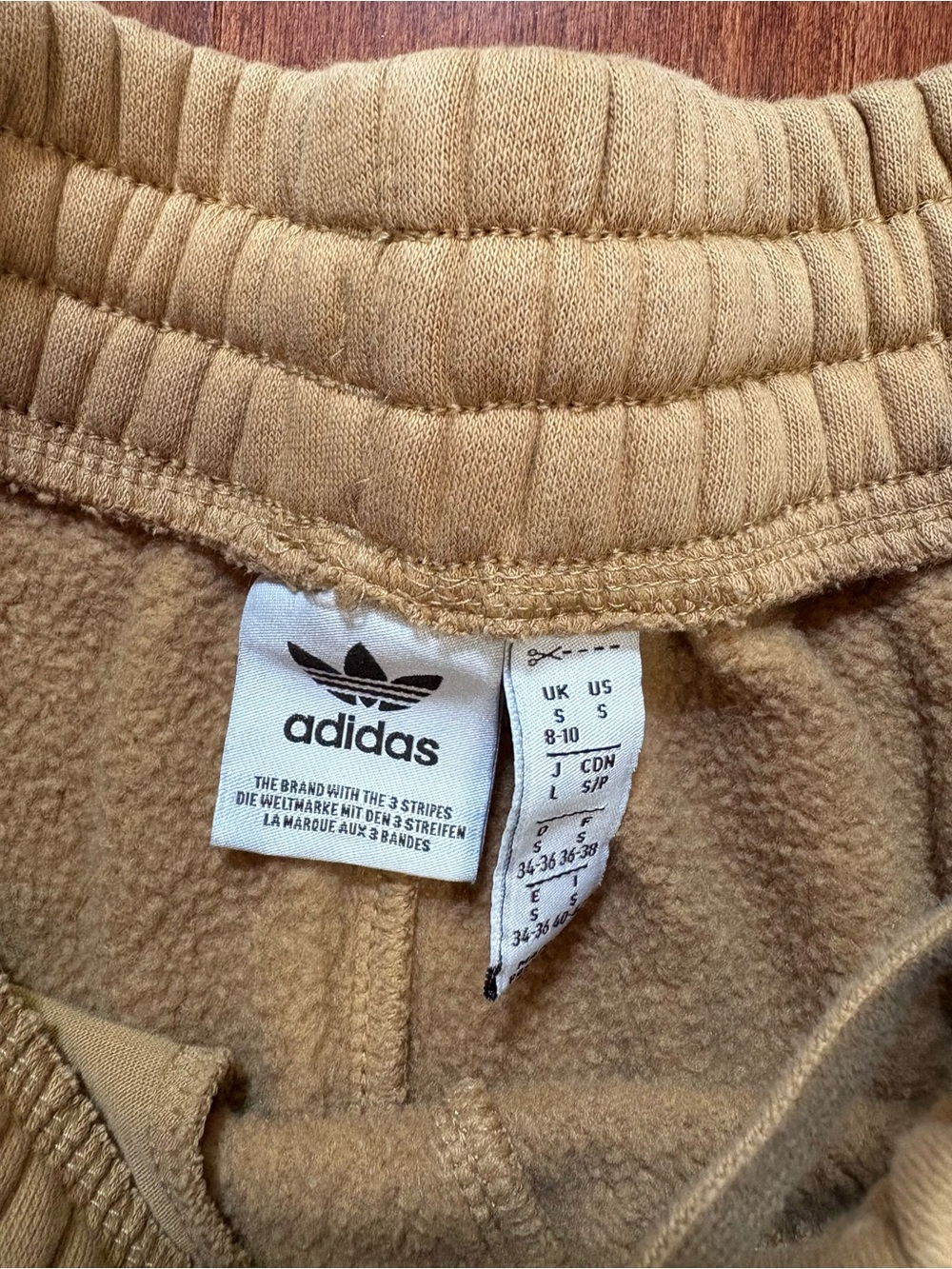 Adidas Tan Jogger Sweatpants Size Small - Picture 4 of 5